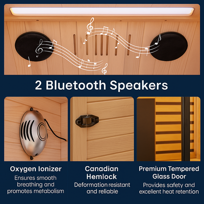 Relaxe Caldera™ Full Spectrum Infrared Sauna With Red Light.