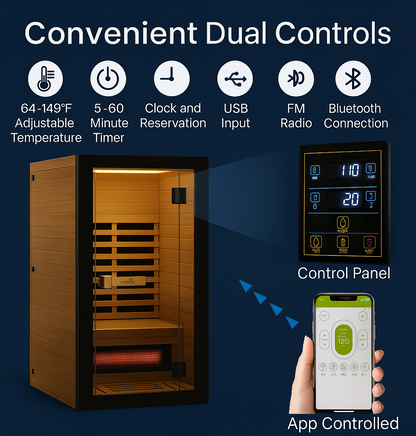 Relaxe Caldera™ Full Spectrum Infrared Sauna With Red Light.