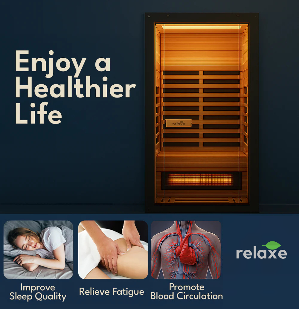 Relaxe Caldera™ Full Spectrum Infrared Sauna With Red Light.